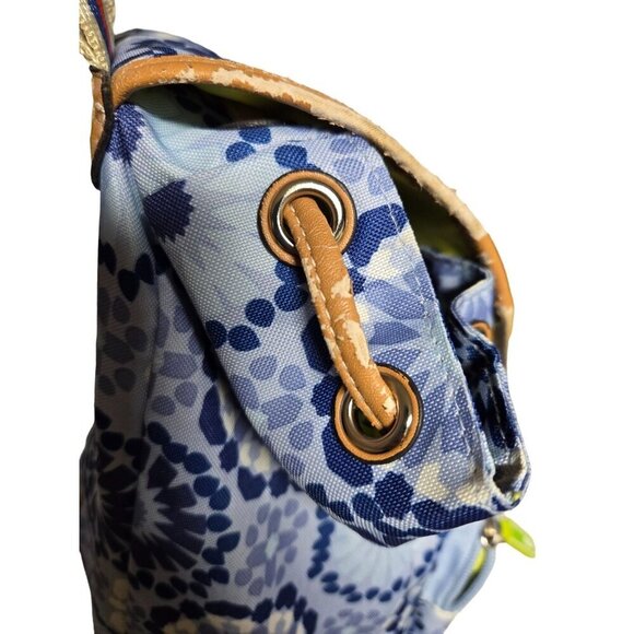 Lily Bloom Blue Floral Backpack With Multiple Pockets & Adjustable Straps - Picture 7 of 10